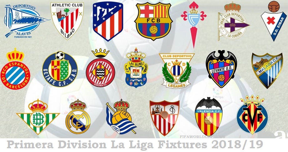 Primera Division La Liga Fixtures 2018/19 Point Table, Standings & Results