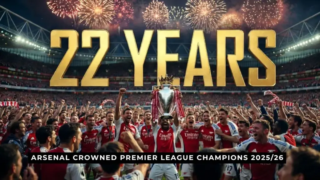 Arsenal Crowned Premier League Champions 202526 – End 22-Year Wait