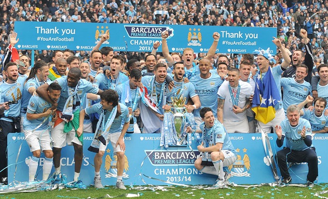 Manchester City win Premier League 2013-14