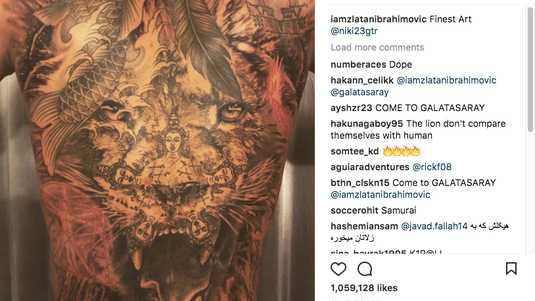 Zlatan Ibrahimovic Tattoo social media response