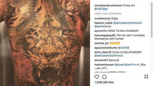Zlatan Ibrahimovic Tattoo social media response Zlatan Ibrahimovic Tattoo social media response