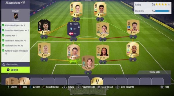 FIFA 18 Ultimate Team Squad