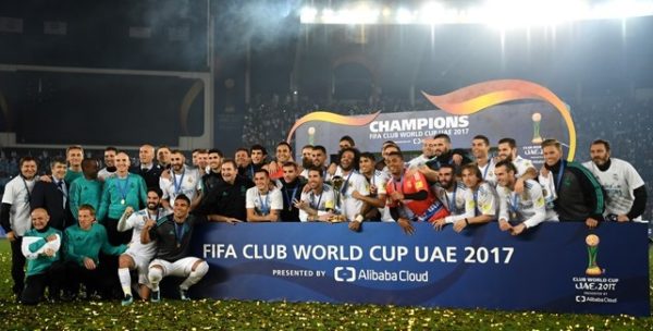 Real Madrid presented with the FIFA Club World Cup 2017