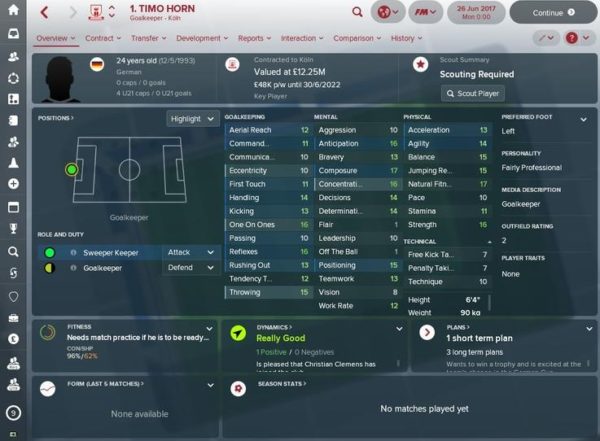 Timo horn in football manager squad 