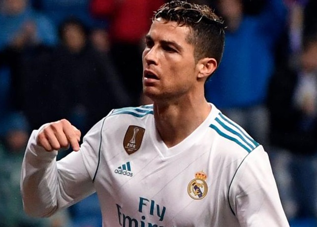Real Madrid's Portuguese forward Cristiano Ronaldo celebrates his second goal
