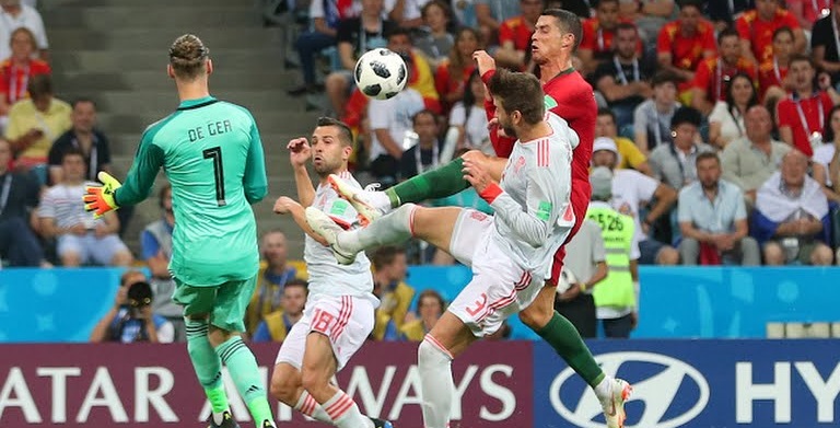 2018 World Cup Portugal vs Spain Match Images