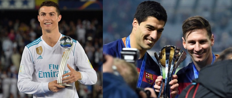 Who's the best footballer of FIFA club world cup 2 Ronaldo, Messi & Suarez fifa club world cup