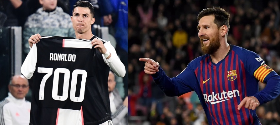 2019 Messi vs Ronaldo Performance 3 Cristiano Ronaldo was presented with a special Juventus shirt after the 700th goal of his career 2019 Messi vs Ronaldo Performance