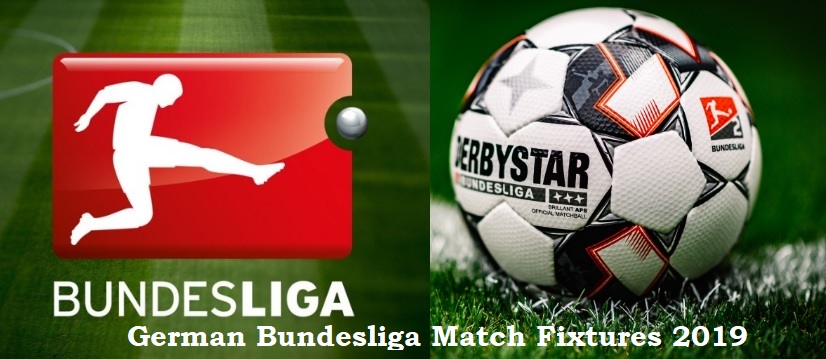 German football league Bundesliga Match Fixtures 2019