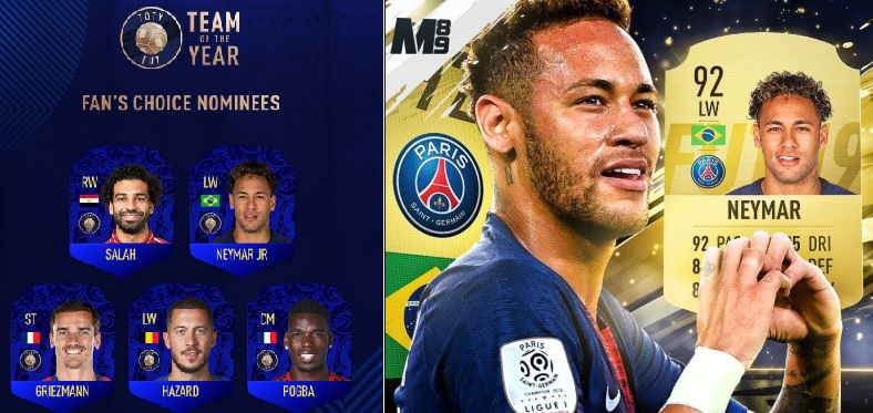 Neymar wins 12th Team of the Year player community vote in FIFA 19