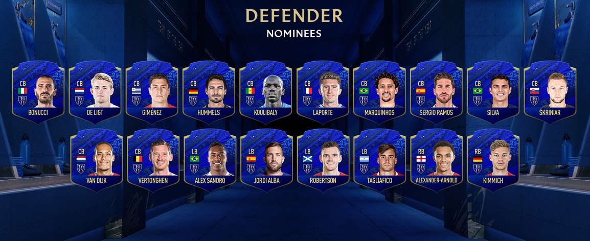 FIFA 20 Team of the Year (TOTY) Defenders