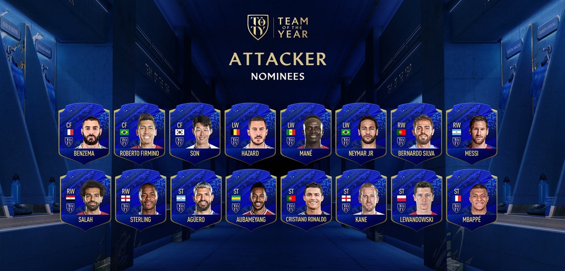 TOTY nominees for FUT 20 packs for 2020