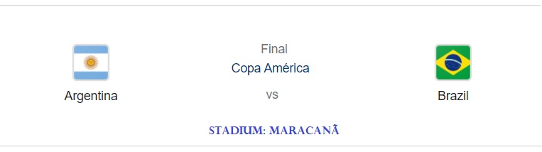 Copa America Final Argentina vs Brazil