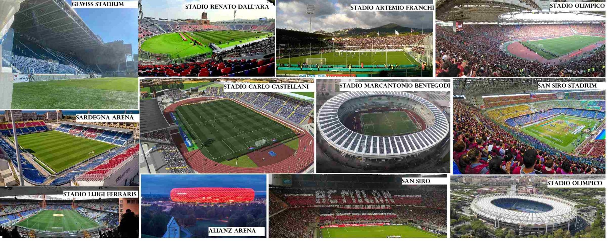 Serie A 202122 Stadiums Football Stadiums and Location