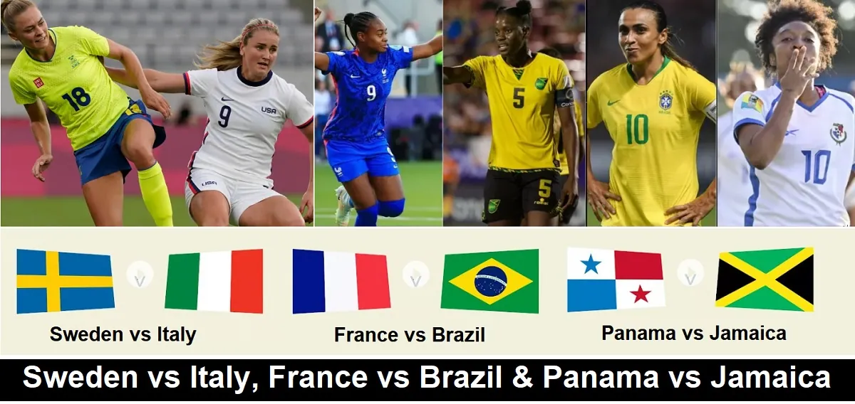 Sweden vs Italy, France vs Brazil & Panama vs Jamaica