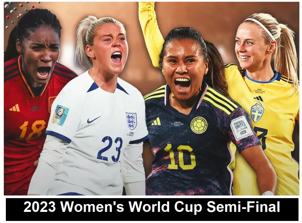 2023 Women's World Cup Semi-Final Spain vs Sweden, England vs Australia