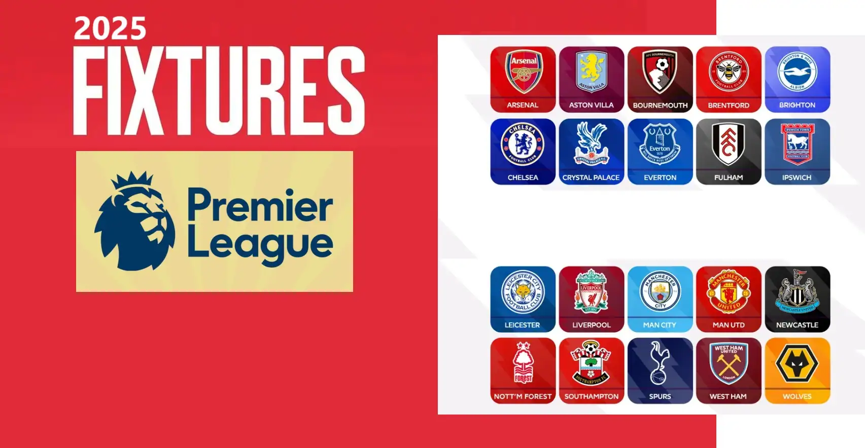 2025 Premier League schedule Date and timings Details