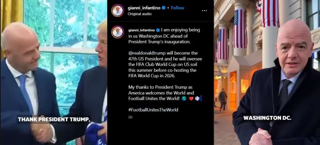 FIFA President Gianni Infantino is planning to attend Trump's inauguration 2 FIFA President Gianni Infantino is planning to attend Trump's inauguration