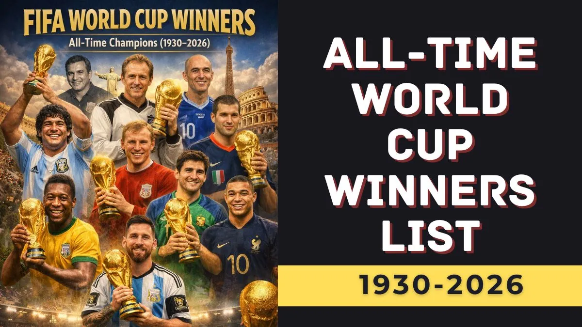 FIFA World Cup Winner All-time World Cup Winners List