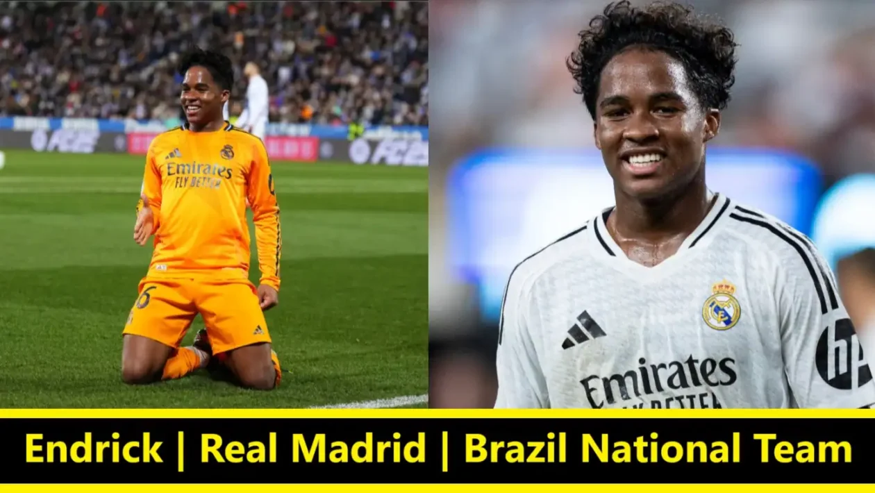 Endrick Real Madrid and Brazilian footballer