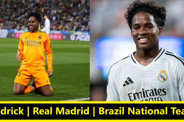 Endrick Real Madrid and Brazilian footballer