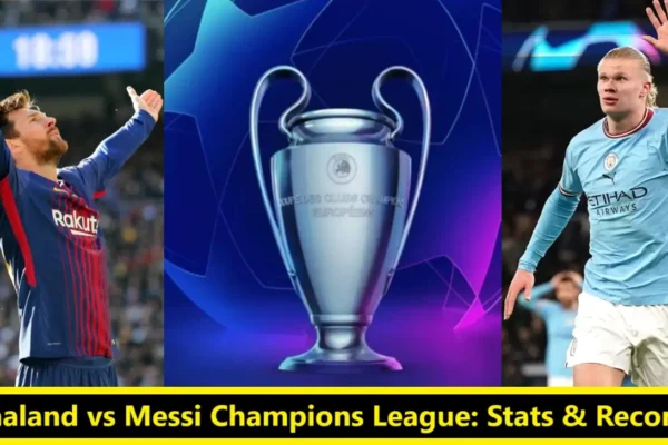 Haaland vs Messi Champions League Stats & Records