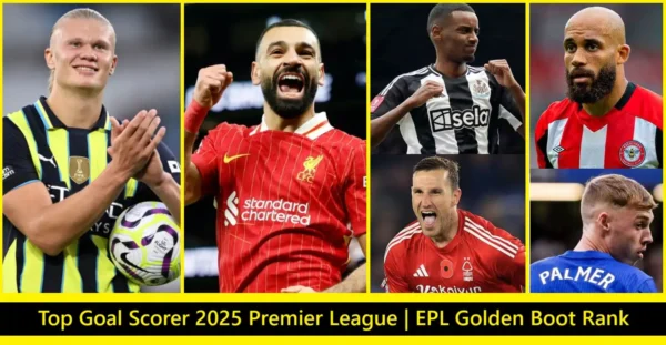 Top Goal Scorer 2025 Premier League EPL Golden Boot Rank