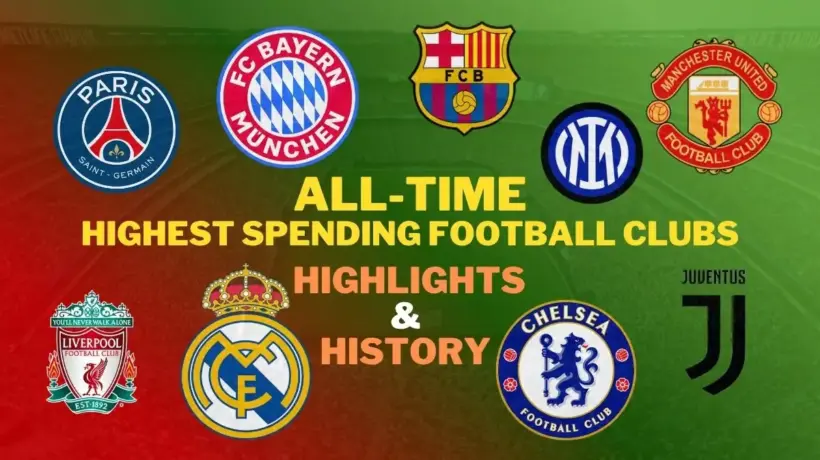 Top 10 Highest Spending Football Clubs of All Time