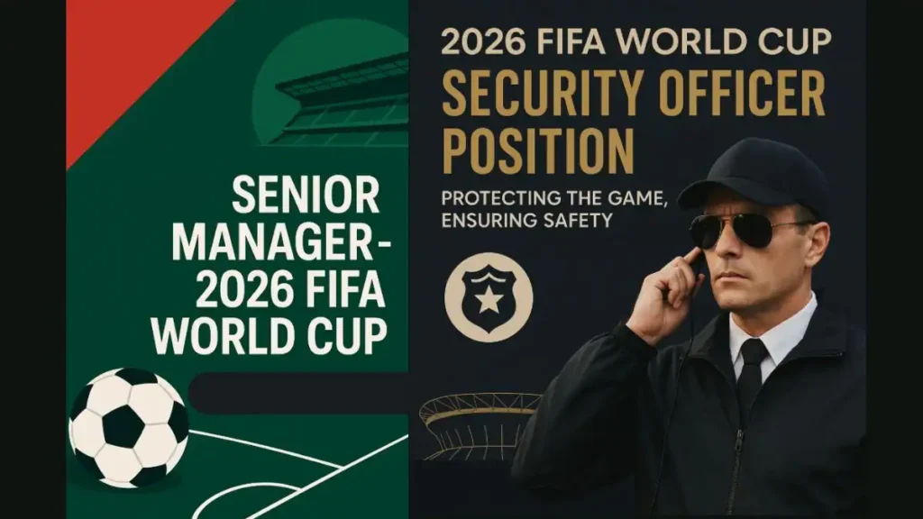 How to Apply for the Security Officer Position in the 2026 FIFA World Cup? 2 Application process for applying to the Security Officer and Senior Manager position