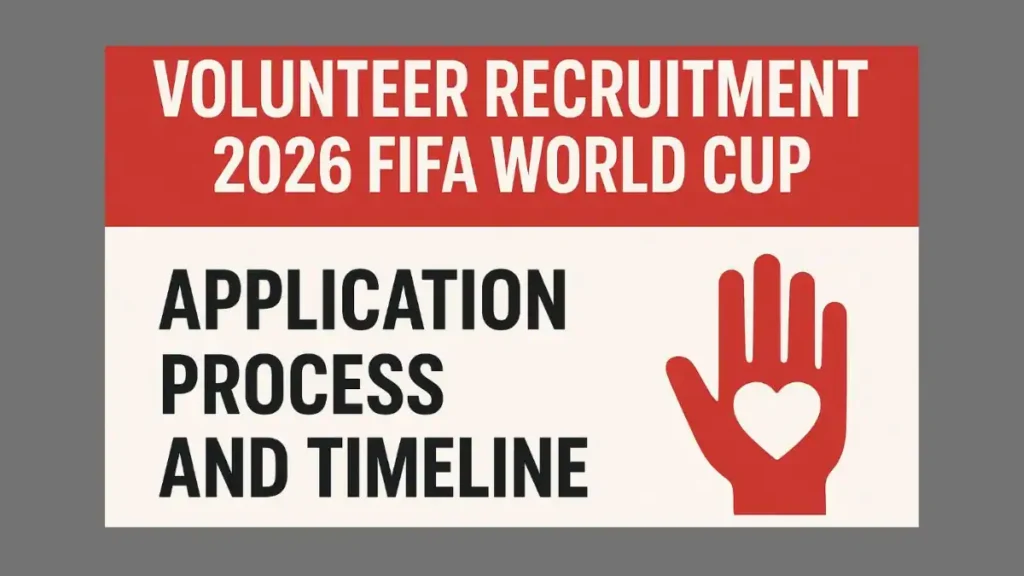 How to apply for the Volunteer recruitment for the 2026 FIFA World Cup
