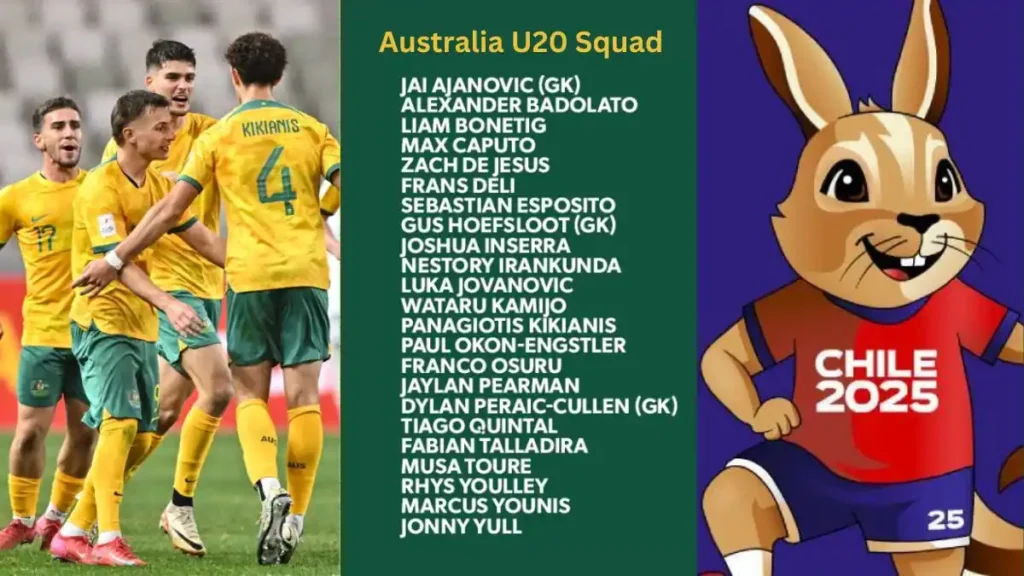 Australia U20 Match Schedule and How to Watch: FIFA U-20 World Cup 2025 2 Australia U20 Squad for Match Schedule in the FIFA U-20 World Cup 2025