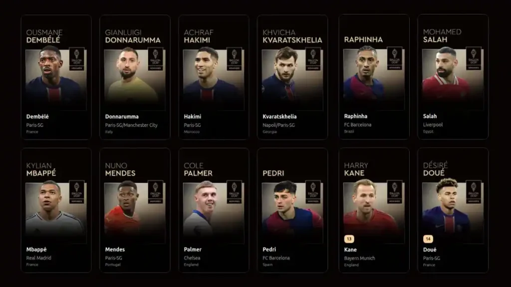 Ballon d'Or 2025 Live Stream: Ousmane Dembele and Aitana Bonmati named best footballers in the world 18 List of Ballon d'Or 2025 nominees, all awards
