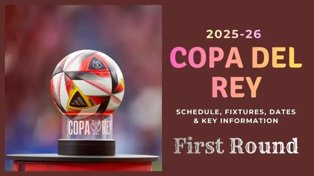 2025-26 Copa del Rey First Round Schedule