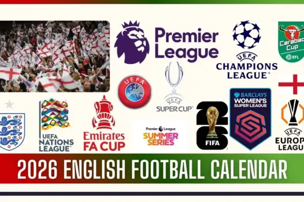 List of all 2026 English Football Calendar Schedule