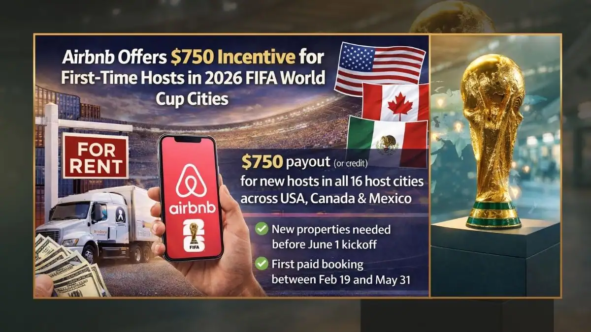 Airbnb Offers $750 Incentive to Attract First-Time Hosts in 2026 FIFA World Cup Cities