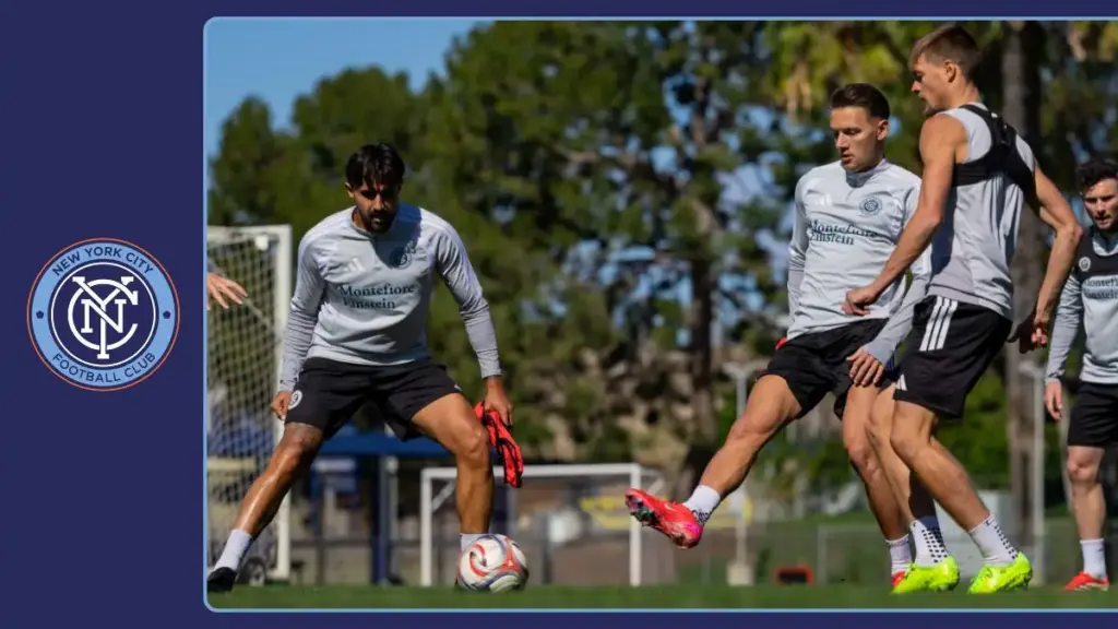 LA Galaxy vs New York City FC MLS Preview 2 New York City Players training before MLS Match