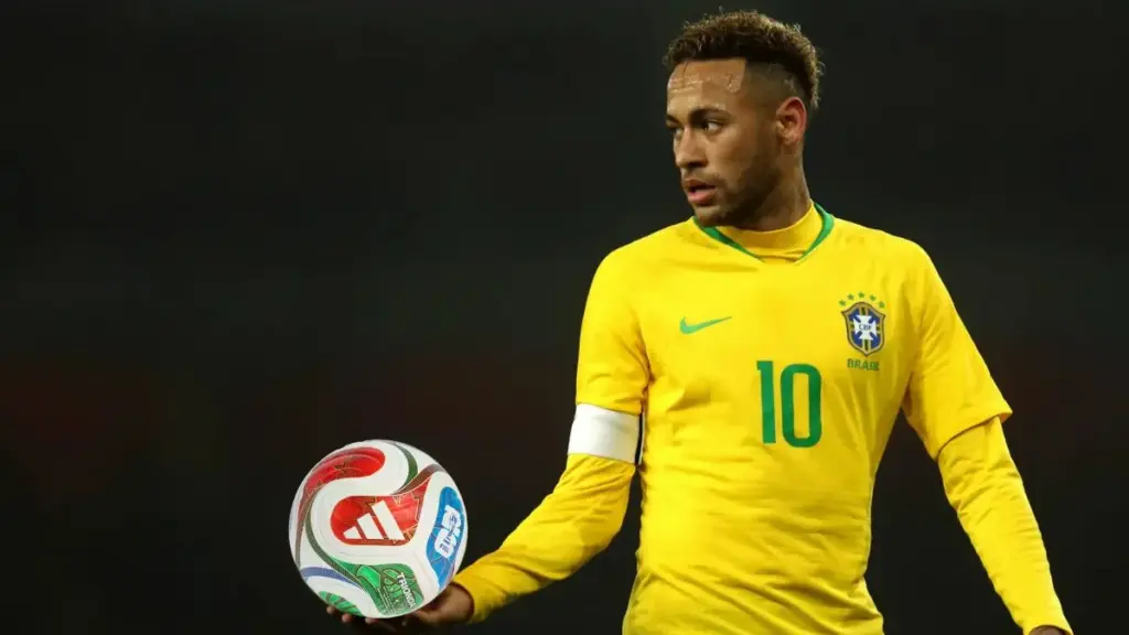 Neymar playing with the 2026 FIFA World Cup ball