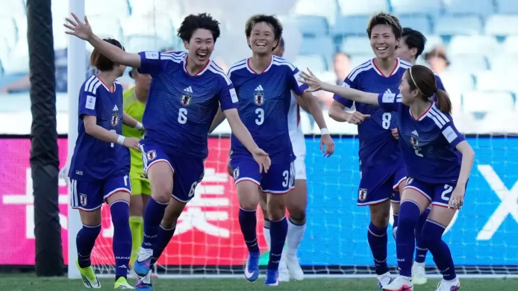 USWNT vs Japan - International Friendly Preview 3 Japan Women's Soccer team celebrating goal