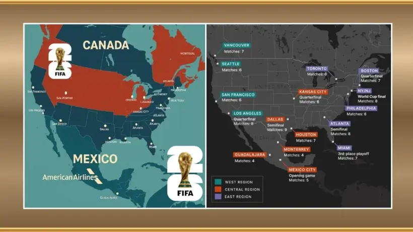 2026 FIFA World Cup Venues - All cities & match Location