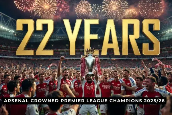 Arsenal Crowned Premier League Champions 202526 – End 22-Year Wait
