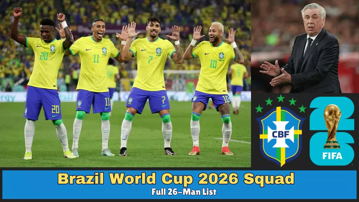 Brazil World Cup 2026 Squad of Final 26 Players