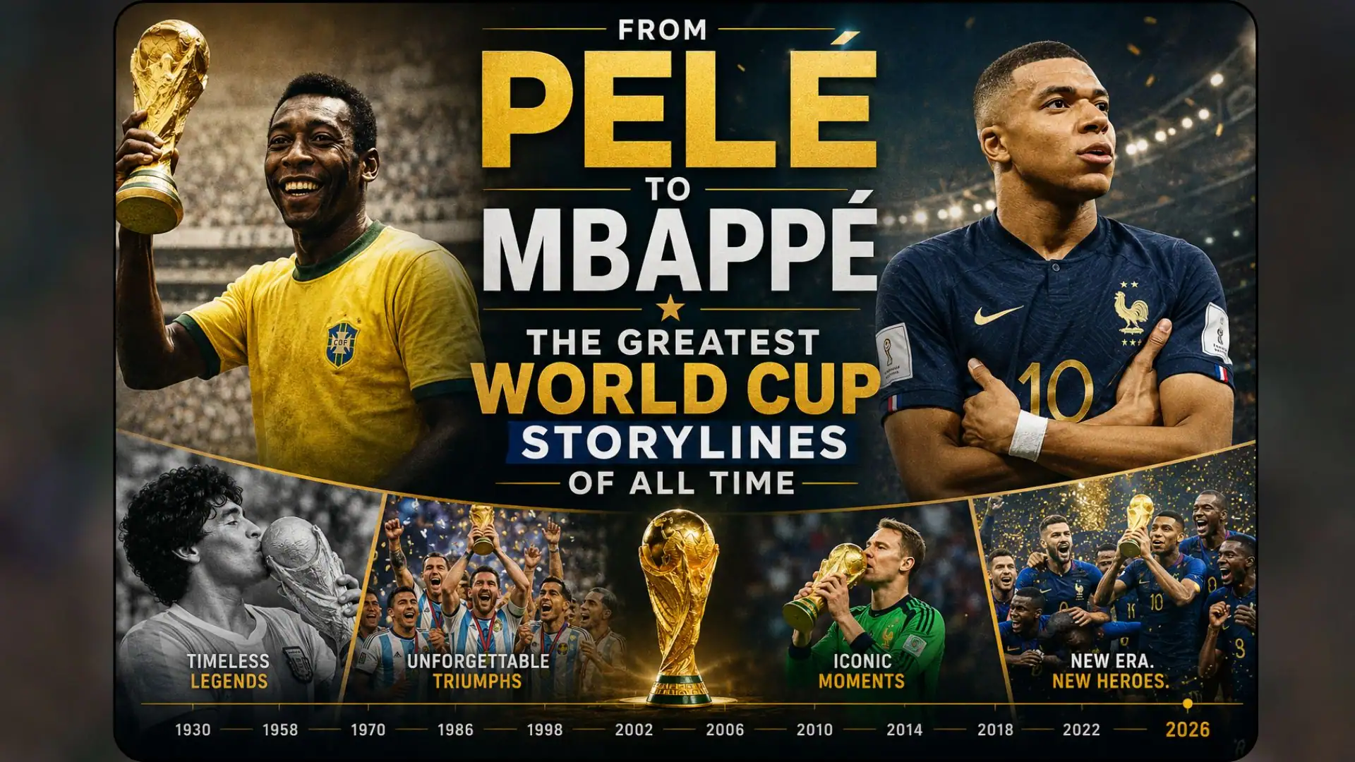 From Pelé to Mbappé: the greatest World Cup storylines of all time