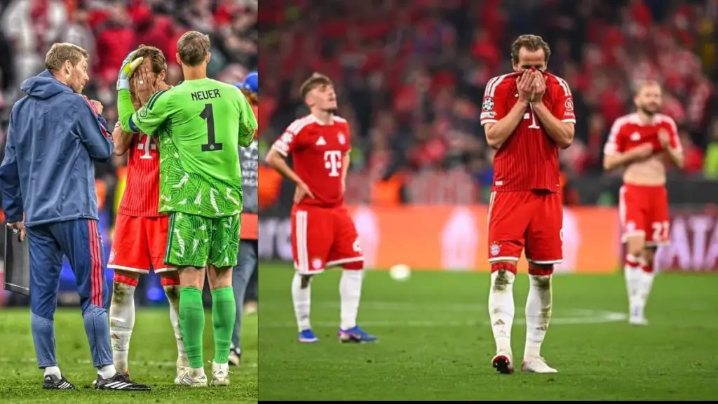 Harry Kane and Bayern Goalkeeper Neuer