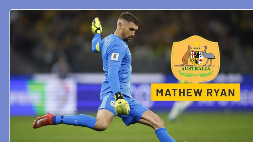 Australia World Cup 2026 Squad of Final 26 Players 3 Mathew Ryan Australia Goalkeeper and Captain