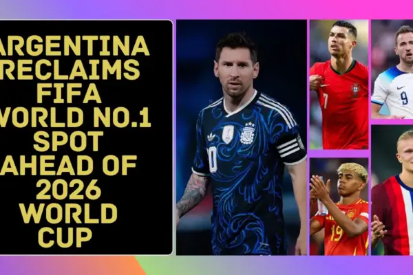 Argentina Reclaims FIFA World No.1 Spot Ahead of 2026 World Cup After Spain and France Drop Points