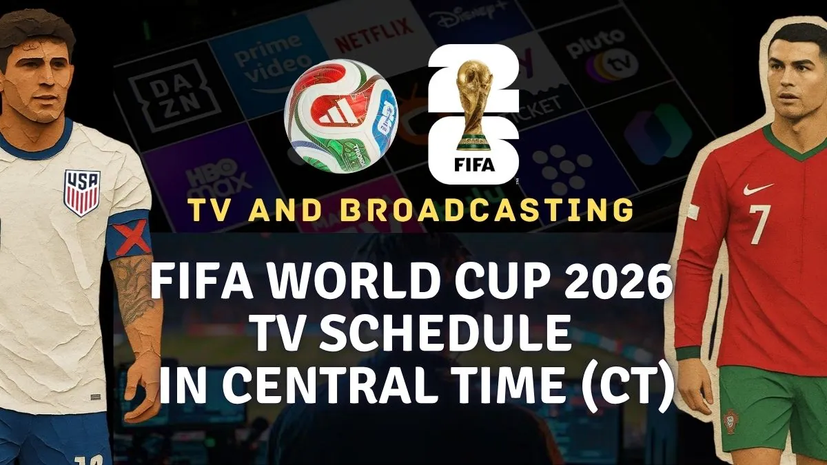 FIFA World Cup 2026 TV Schedule in CST (Central Time) – Full Match Timings, TV Channels & Streaming Guide
