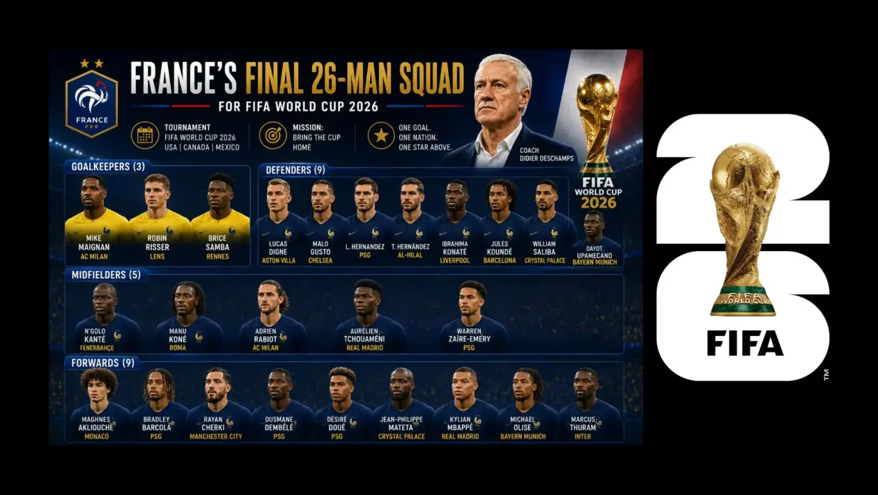 France World Cup 2026 Squad of Final 26 Players 1 France World Cup 2026 Squad of Final 26 Players