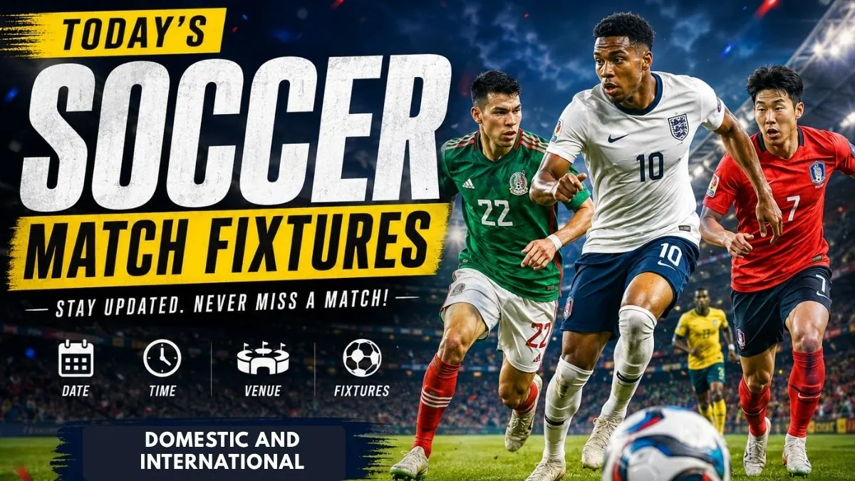 Soccer Match Fixtures – 12 June 2026 (Friday) 1 Today's Soccer Match Fixtures - FIFA World Cup, Friendly and League Games