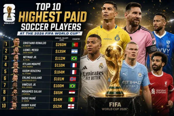 Top 10 Highest Paid Soccer Players at the 2026 FIFA World Cup