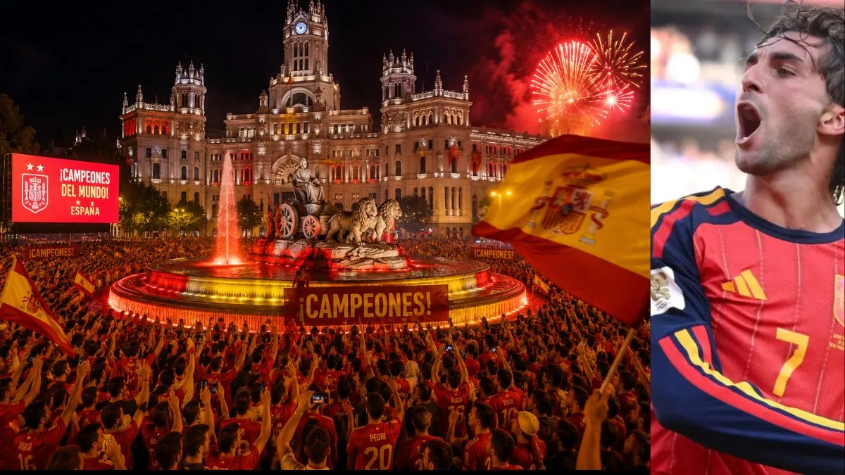 Madrid Turns Red and Yellow as Spain Celebrates Historic FIFA World Cup Triumph 1 Madrid Turns Red and Yellow as Spain Celebrates Historic FIFA World Cup Triumph